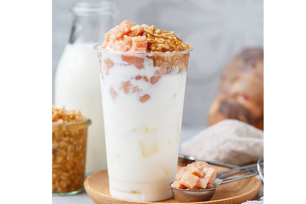 五,古茗奶茶之芋泥燕麦奶茶大家都知道芋泥本身的口感就非常不错,再