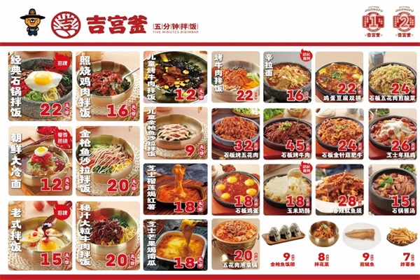 吉宫釜拌饭加盟费明细表：吉宫釜拌饭加盟官网唯一电话